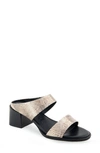 Aerosoles Nika Slide Sandal In Roccia Snake Print Leather