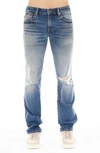 CULT OF INDIVIDUALITY GREASER DISTRESSED STRAIGHT LEG JEANS