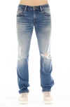 CULT OF INDIVIDUALITY CULT OF INDIVIDUALITY GREASER DISTRESSED STRAIGHT LEG JEANS