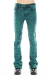 Cult Of Individuality Hipster Nomad Stacked Bootcut Jeans In Emerald
