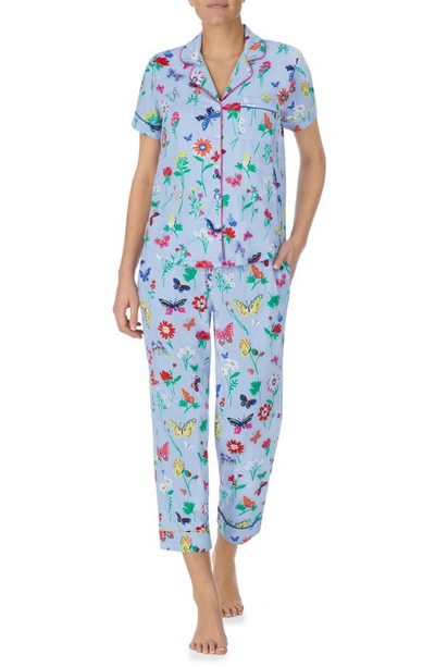 Kate Spade New York Butterflies And Blooms Short Sleeve Pajama Set In Butterfly And Bloom