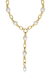 St. Moran Freshwater Pearl Station Y-necklace In White