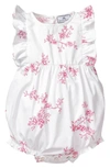 Petite Plume English Rose Ruffle Romper In White