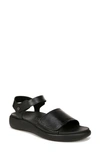 Vionic Awaken Womens Leather Adjustable Slingback Sandals In Black