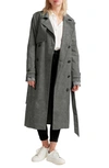 Belle & Bloom Empirical Cotton Trench Coat In Washed Black