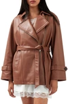 BELLE & BLOOM BFF BELTED LEATHER JACKET