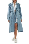 BELLE & BLOOM WILD SKIES DENIM TRENCH COAT