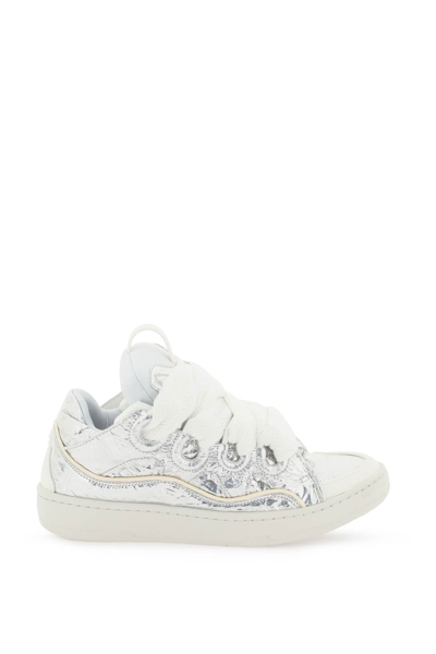 Lanvin Curb Sneakers In Light Blue,grey,black