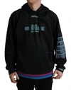 Dolce & Gabbana Black Logo Print Hooded Sweatshirt Sweater In Black