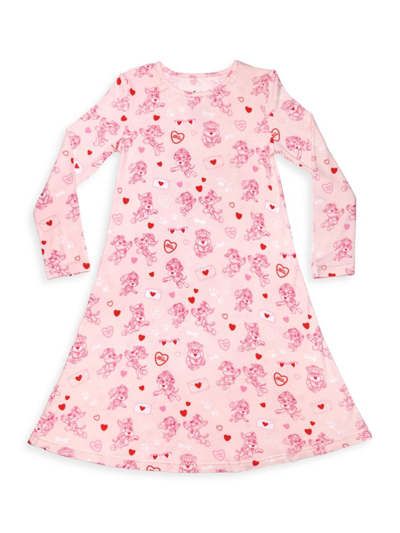 Bellabu Bear Kids' Baby Girl's, Little Girl's & Girl's Paw Patrol Valentine Long-sleeve Dress In Pink