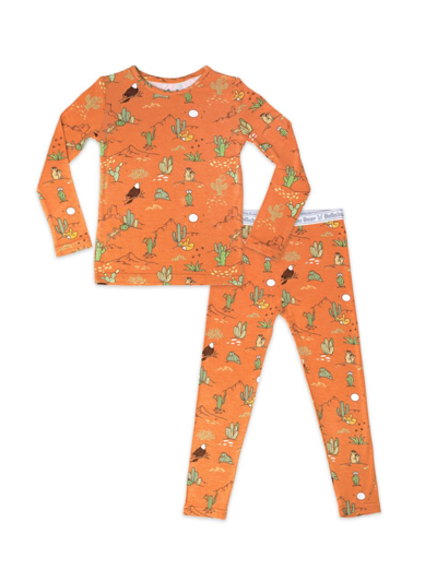 Bellabu Bear Baby's, Little Kid's & Kid's Desert Graphic Pajamas In Neutral