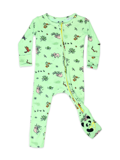 Bellabu Bear Baby's & Little Kid's Rainforest Graphic Coverall In Bright Green
