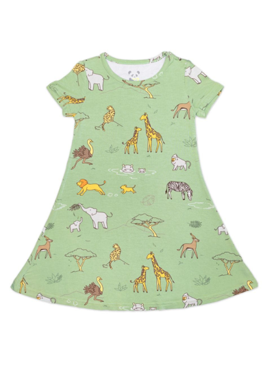 Bellabu Bear Baby Girl's, Little Girl's & Girl's Savannah Graphic Dress In Medium Green