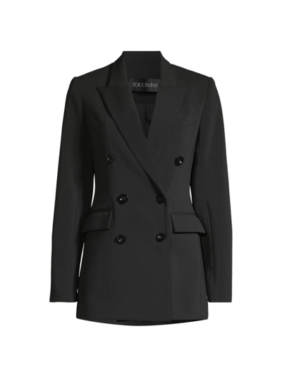 Toccin Women's Mia Double-breasted Blazer In Jet