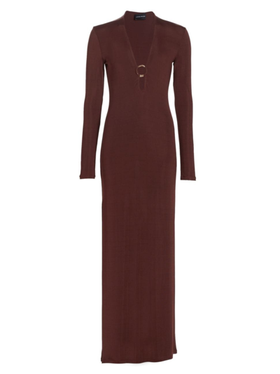 Louisa Ballou Brown Helios Maxi Dress