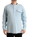 Dolce & Gabbana Light Blue Cotton Buttoned Pullover Sweater In Light Blue