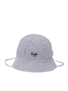 Il Gufo Striped Backet Hat In Blue