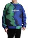 DOLCE & GABBANA DOLCE & GABBANA MULTICOLOR GRAPHIC CREW NECK PULLOVER MEN'S SWEATER