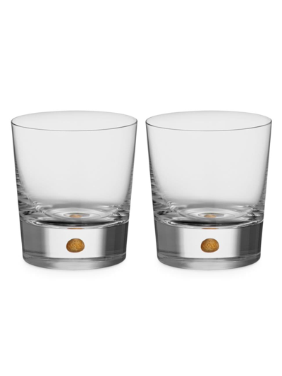 Orrefors Intermezzo 2-piece Double Old Fashioned Glass Set In Gold