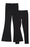 90 DEGREE BY REFLEX KIDS' 2-PACK HIGH WAIST FLARE & FITTED LEGGINGS