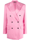 Tom Ford Double-breasted Tailored Blazer In Pink & Purple