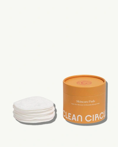 Clean Circle Bamboo Velour Skincare Pads In White