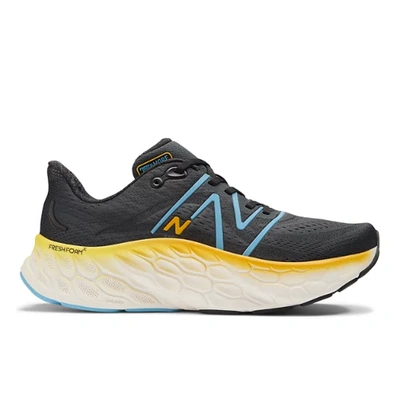 New Balance Men's Fresh Foam X More V4 Running Shoes In Black/blue/orange