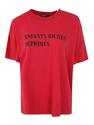 Enfants Riches Deprimes Classic Logo T-shirt In Red