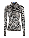 MUGLER FLOCKED MESH TOP