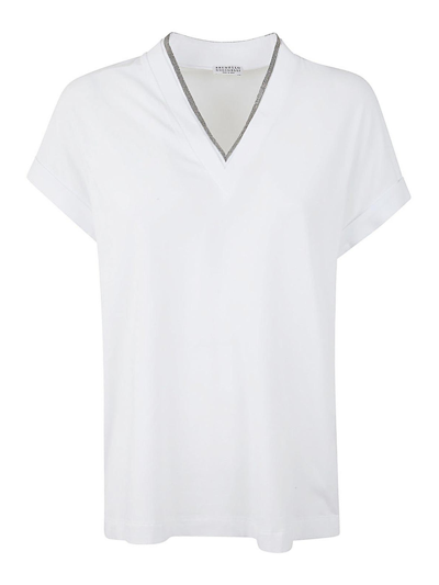 BRUNELLO CUCINELLI CAMISETA - BLANCO