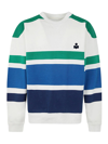 Isabel Marant Meyoan Striped Sweatshirt In White