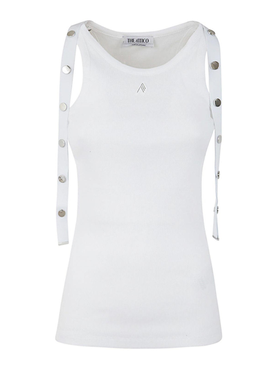 Attico The  Ribbed Tank Top Clothing In White