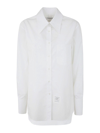 Thom Browne Classic Cotton Poplin Shirt For Women In White