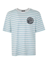 Versace Multicolored Nautical Stripe T-shirt In White