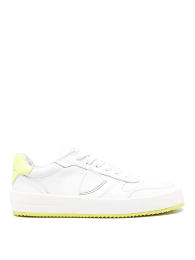 Philippe Model Nice Low Man Sneakers Shoes In White