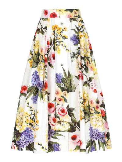 DOLCE & GABBANA FLORAL PRINT SKIRT