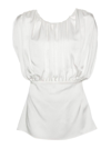 Jil Sander Ruched-detailed Sleeveless Blouse In White