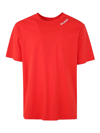 Balmain Logo Embroidered Organic Cotton T-shirt In Red