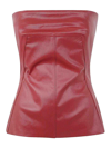 Rick Owens Bustier-style Cotton Corset Top In Rojo