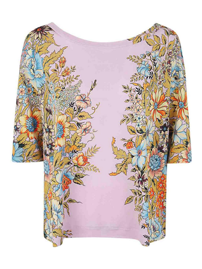 Etro Boxy T-shirt In Pink