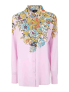 Etro Floral-print Crepe De Chine Shirt In Pink