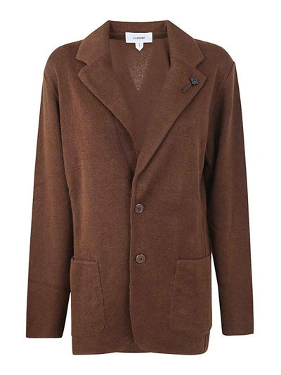 Lardini Knitted Jacket Clothing In Brown