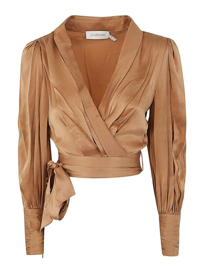 ZIMMERMANN SILK WRAP TOP