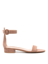 Gianvito Rossi Portofino 20 Suede Sandals In Brown
