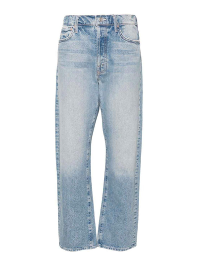 Mother The Half Pipe Ankle Cotton Denim Jeans In Light Blue