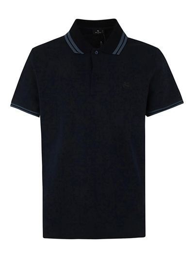 Etro Roma Tennis Polo Clothing In Blue