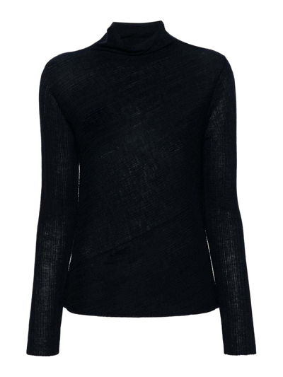 Theory Haigh Neck Sweater In Azul