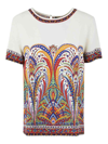 Etro Paisey-print Cady T-shirt In Multicolor