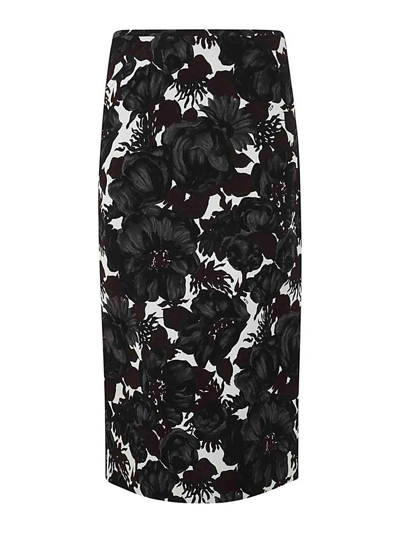 N°21 Printed Midi Skirt In Multicolour