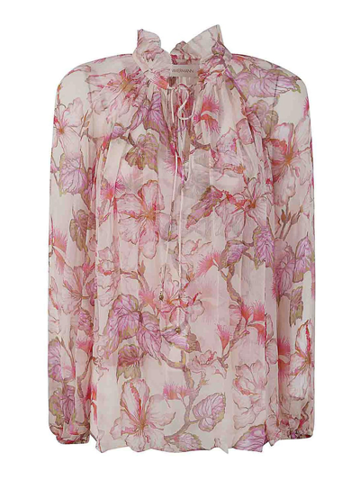 Zimmermann Matchmaker Billow Blouse In Multicolour